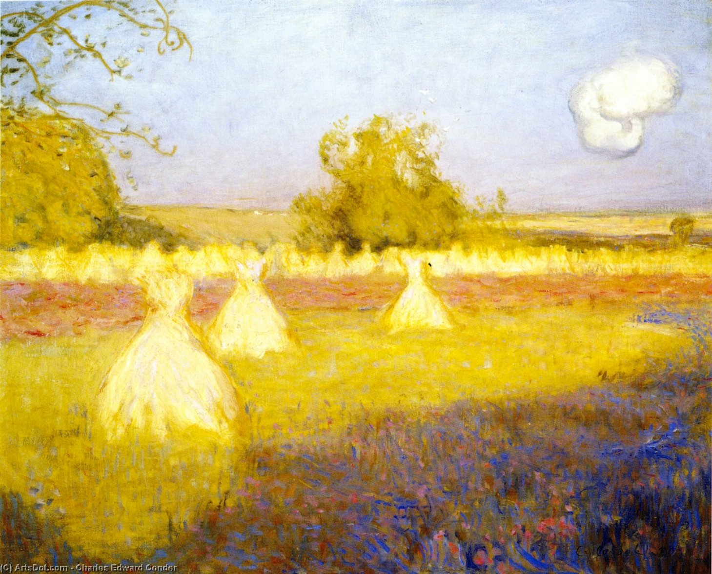 Wikioo.org - The Encyclopedia of Fine Arts - Painting, Artwork by Charles Edward Conder - Hayfield, France