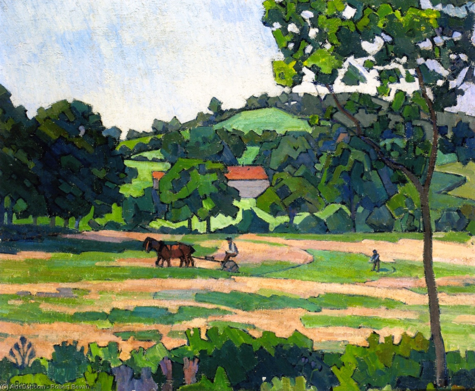 WikiOO.org - Encyclopedia of Fine Arts - Lukisan, Artwork Robert Bevan - The Hay Harvest