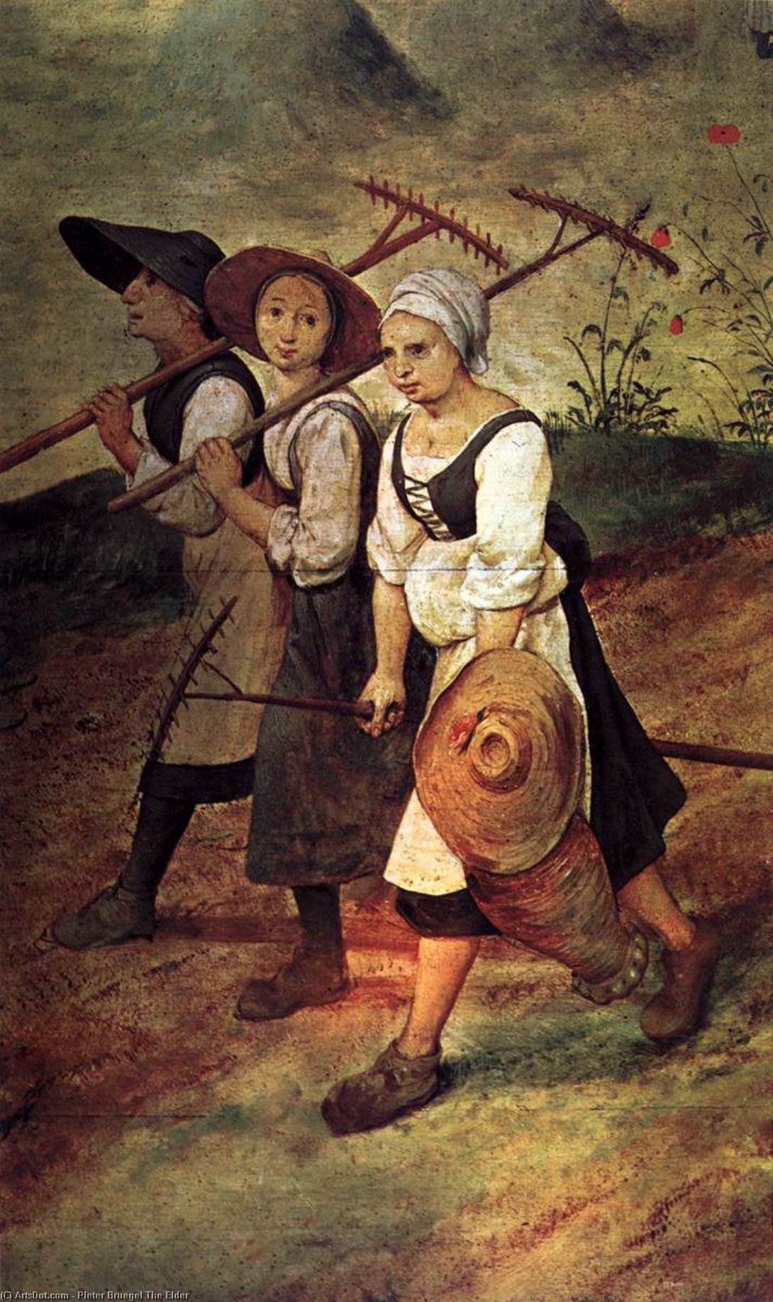 Wikioo.org - The Encyclopedia of Fine Arts - Painting, Artwork by Pieter Bruegel The Elder - Haymaking (detail)