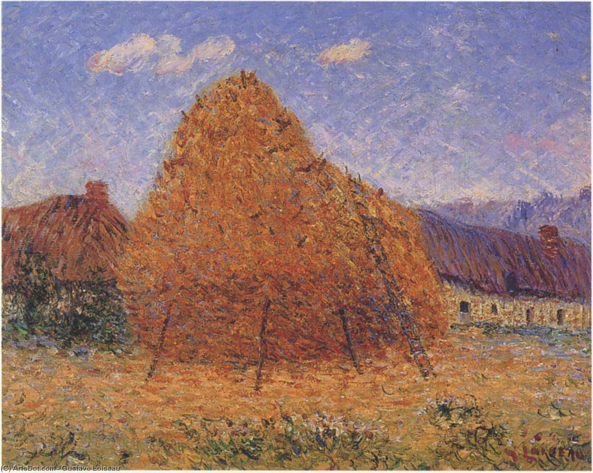 WikiOO.org - Encyclopedia of Fine Arts - Målning, konstverk Gustave Loiseau - The Haystack