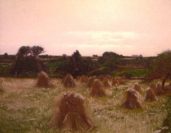 Wikioo.org - The Encyclopedia of Fine Arts - Painting, Artwork by Charles Warren Eaton - Haystacks, Thompson, Conn.