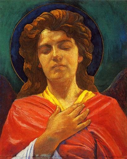 Wikioo.org - The Encyclopedia of Fine Arts - Painting, Artwork by John La Farge - Head of an Angel