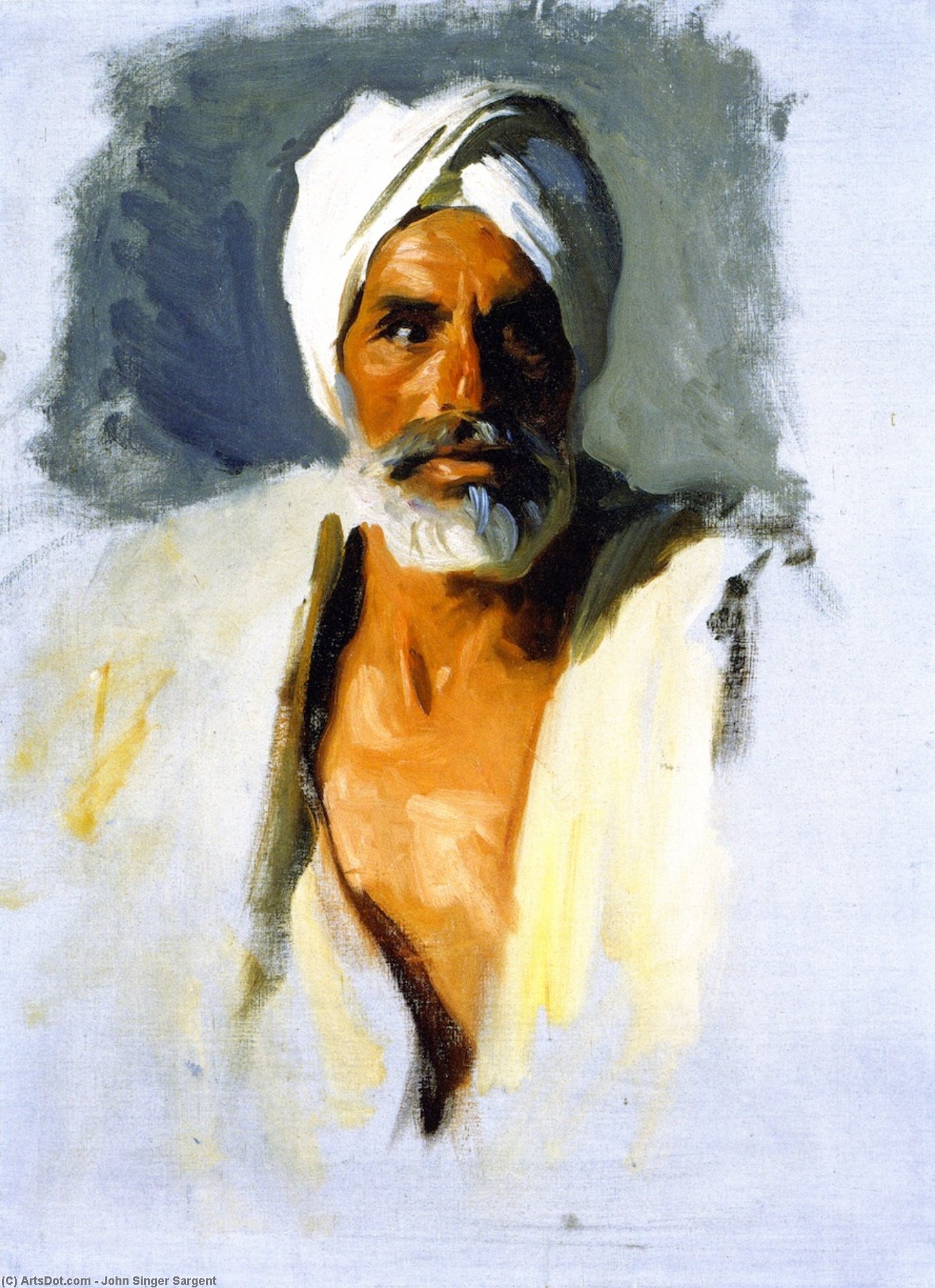 WikiOO.org - Encyclopedia of Fine Arts - Målning, konstverk John Singer Sargent - Head of an Arab