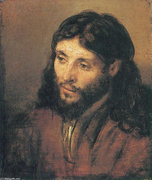 Wikioo.org – L'Enciclopedia delle Belle Arti - Pittura, Opere di Rembrandt Van Rijn - testa di cristo