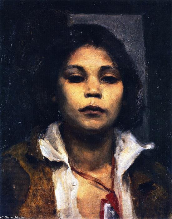 Wikioo.org - The Encyclopedia of Fine Arts - Painting, Artwork by John Singer Sargent - Head of an Italian Boy