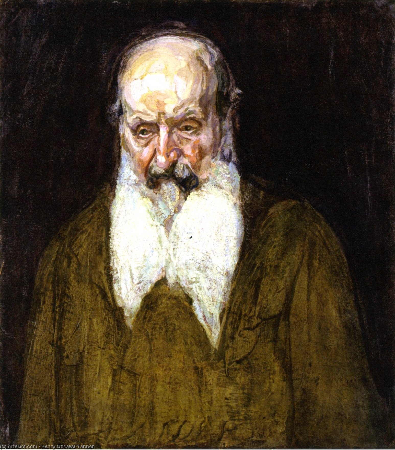 Wikioo.org - The Encyclopedia of Fine Arts - Painting, Artwork by Henry Ossawa Tanner - Head of a Jew in Palestine