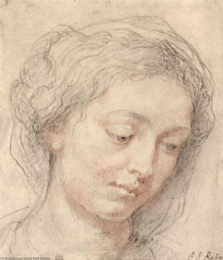 WikiOO.org - Encyclopedia of Fine Arts - Lukisan, Artwork Peter Paul Rubens - Head of woman