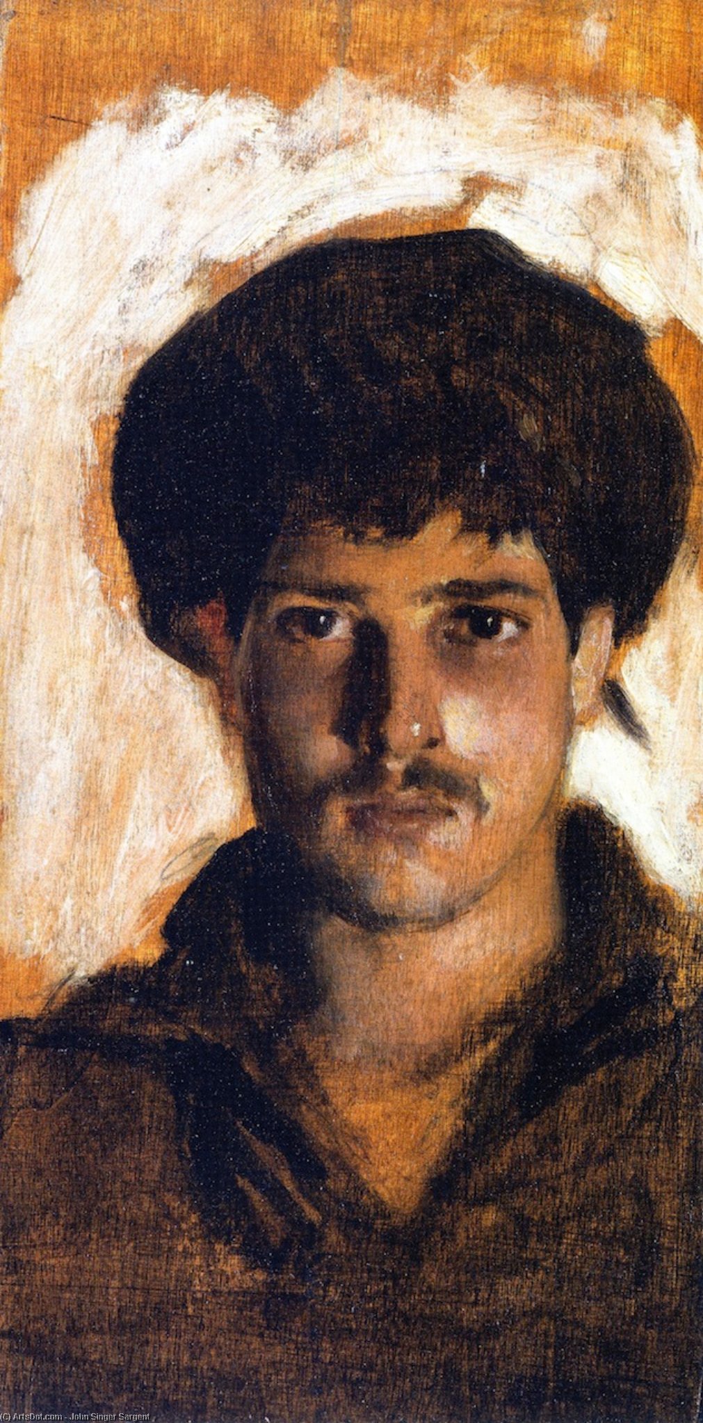 Wikioo.org - The Encyclopedia of Fine Arts - Painting, Artwork by John Singer Sargent - Head of a Young Man (also known as Portrait of a Sailor)