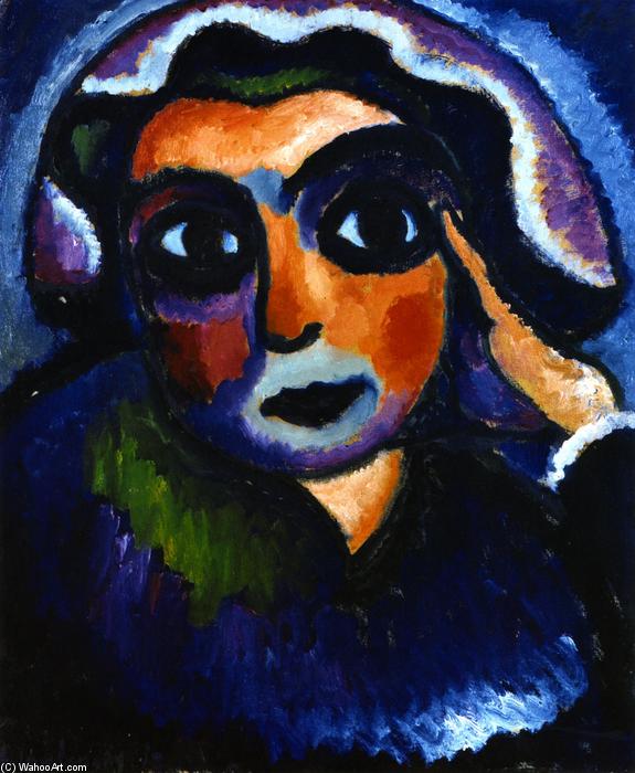 Wikioo.org - The Encyclopedia of Fine Arts - Painting, Artwork by Alexej Georgewitsch Von Jawlensky - Head with Hand