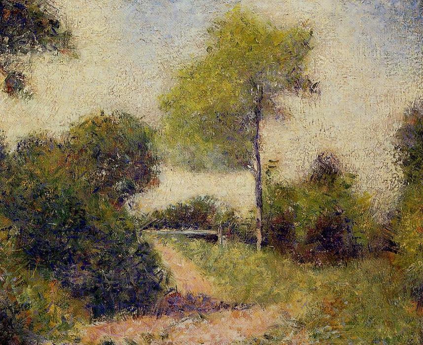 Wikioo.org - The Encyclopedia of Fine Arts - Painting, Artwork by Georges Pierre Seurat - The Hedge (also known as The Clearing)