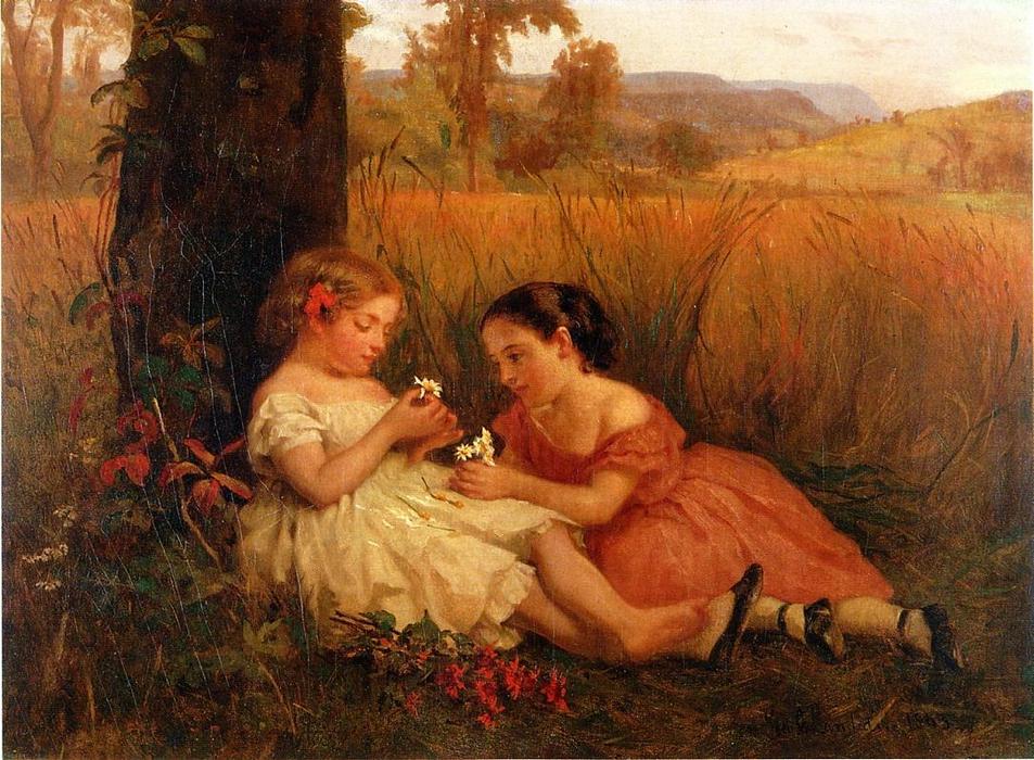 Wikioo.org - The Encyclopedia of Fine Arts - Painting, Artwork by George Cochran Lambdin - He Loves Me, He Loves Me Not