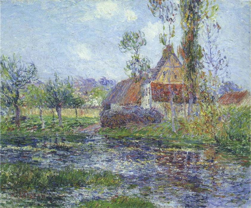 Wikioo.org – La Enciclopedia de las Bellas Artes - Pintura, Obras de arte de Gustave Loiseau - Hendreville por el río Eure
