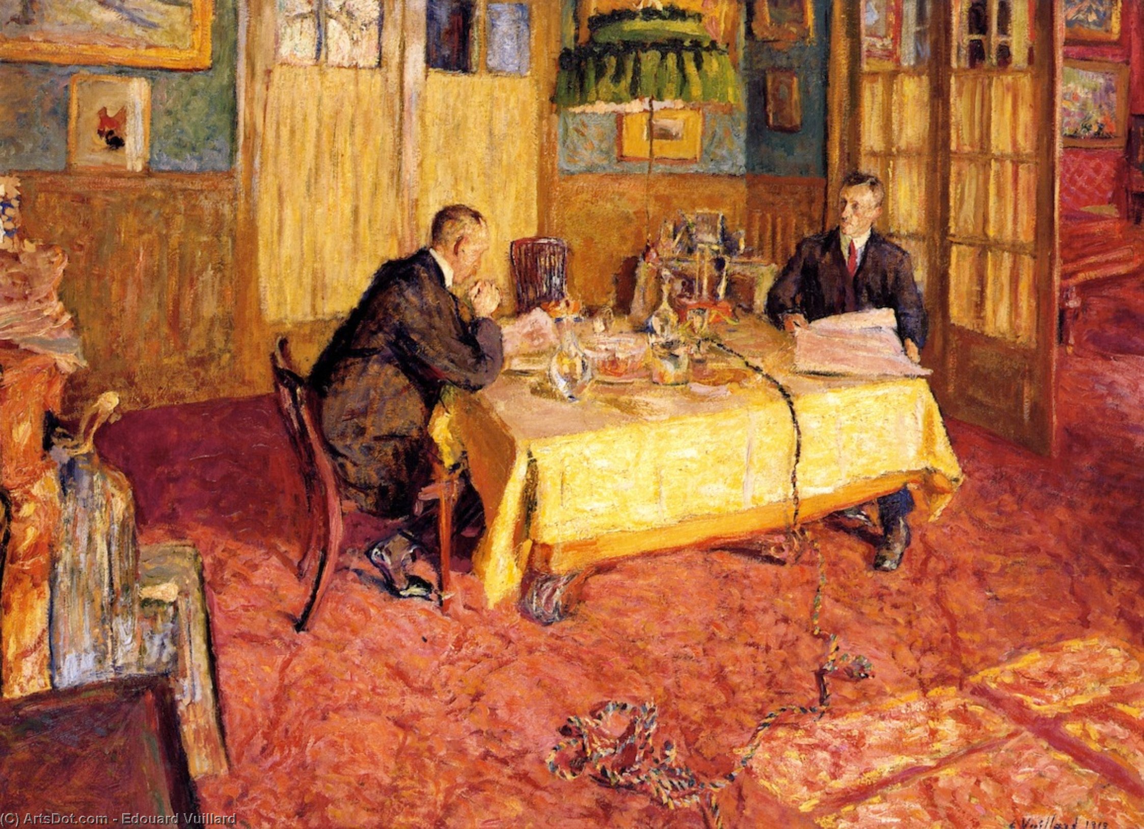 Wikioo.org - The Encyclopedia of Fine Arts - Painting, Artwork by Jean Edouard Vuillard - Henry and Marcel Kapferer