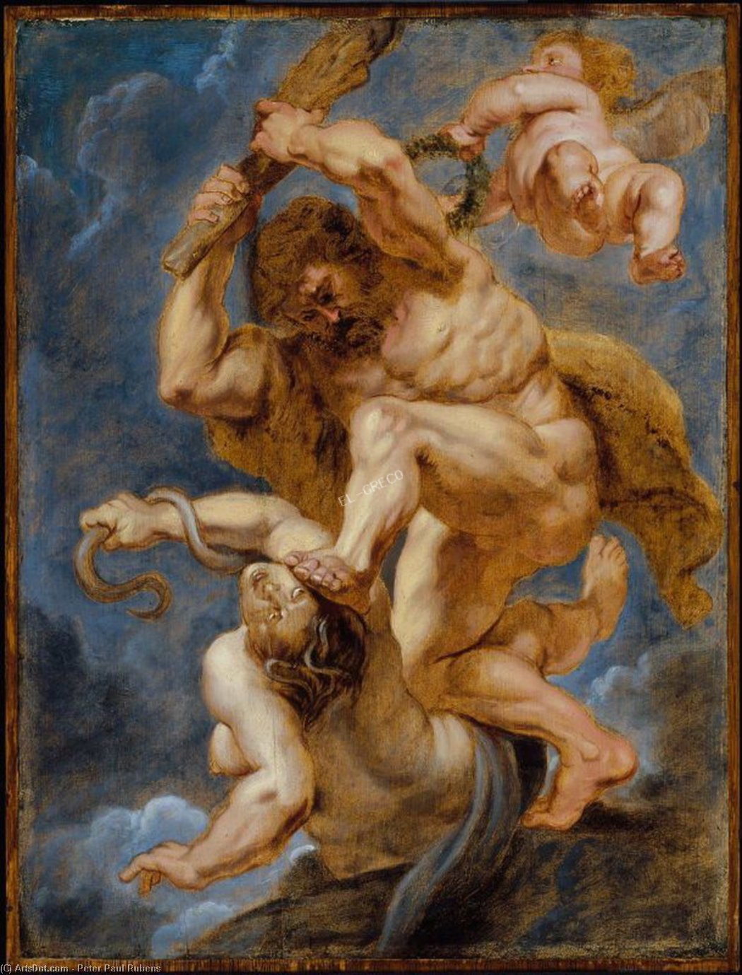Wikioo.org - The Encyclopedia of Fine Arts - Painting, Artwork by Peter Paul Rubens - Hercules as Heroic Virtue Overcoming Discord
