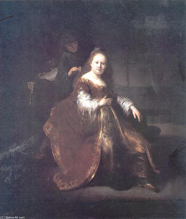 Wikioo.org - The Encyclopedia of Fine Arts - Painting, Artwork by Rembrandt Van Rijn - A Heroine from the Old Testament