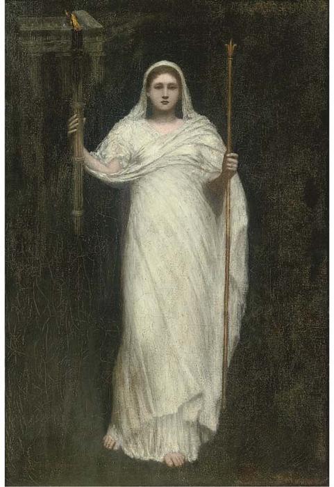 WikiOO.org - Enciclopedia of Fine Arts - Pictura, lucrări de artă Arthur Hacker - The High Priestess