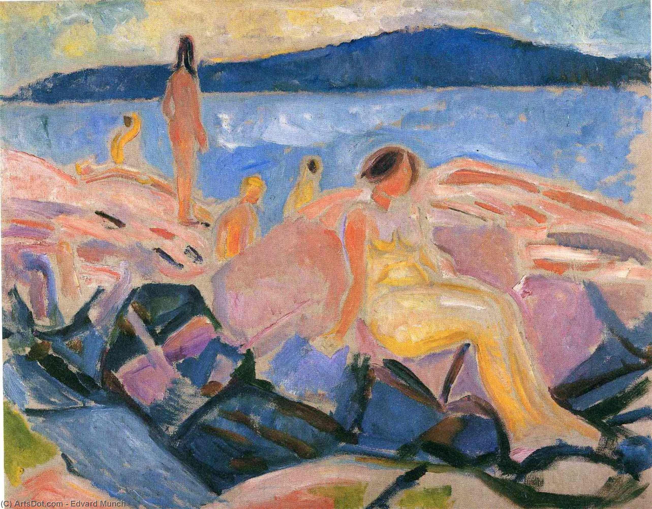 Wikioo.org - The Encyclopedia of Fine Arts - Painting, Artwork by Edvard Munch - High Summer