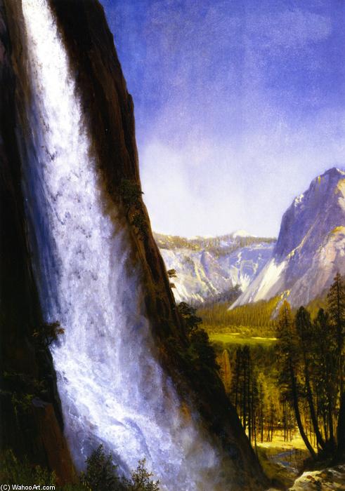 WikiOO.org - Encyclopedia of Fine Arts - Schilderen, Artwork Gilbert Munger - The High Waterfall