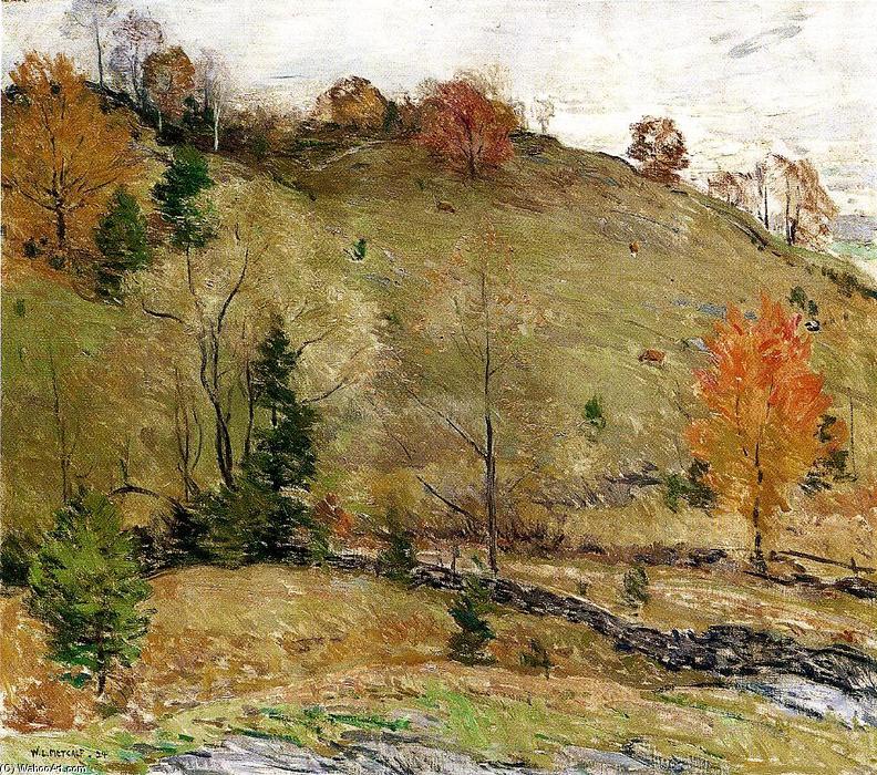 WikiOO.org - Encyclopedia of Fine Arts - Maalaus, taideteos Willard Leroy Metcalf - Hillside Pasture