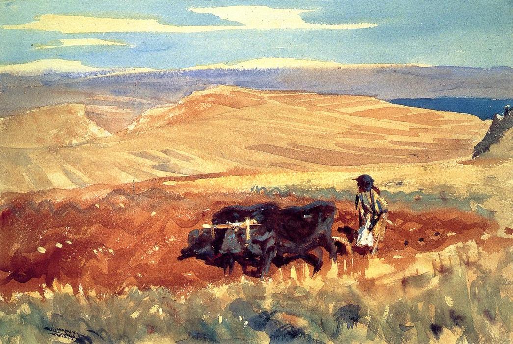 WikiOO.org - 百科事典 - 絵画、アートワーク John Singer Sargent - ガリラヤの丘