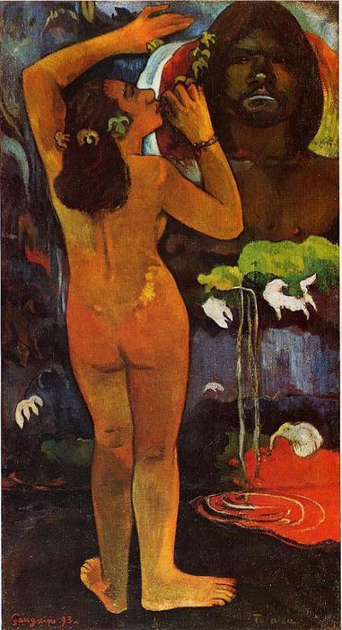 Wikioo.org - The Encyclopedia of Fine Arts - Painting, Artwork by Paul Gauguin - Hina tefatou (also known as The Moon and the Earth)