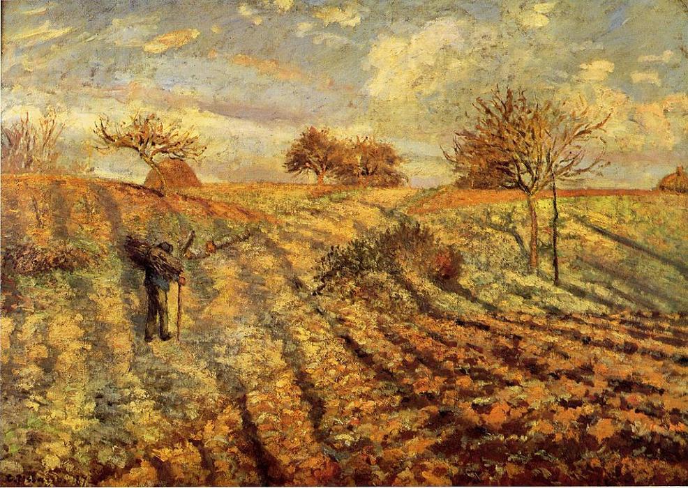 WikiOO.org - Encyclopedia of Fine Arts - Maalaus, taideteos Camille Pissarro - Hoarfrost