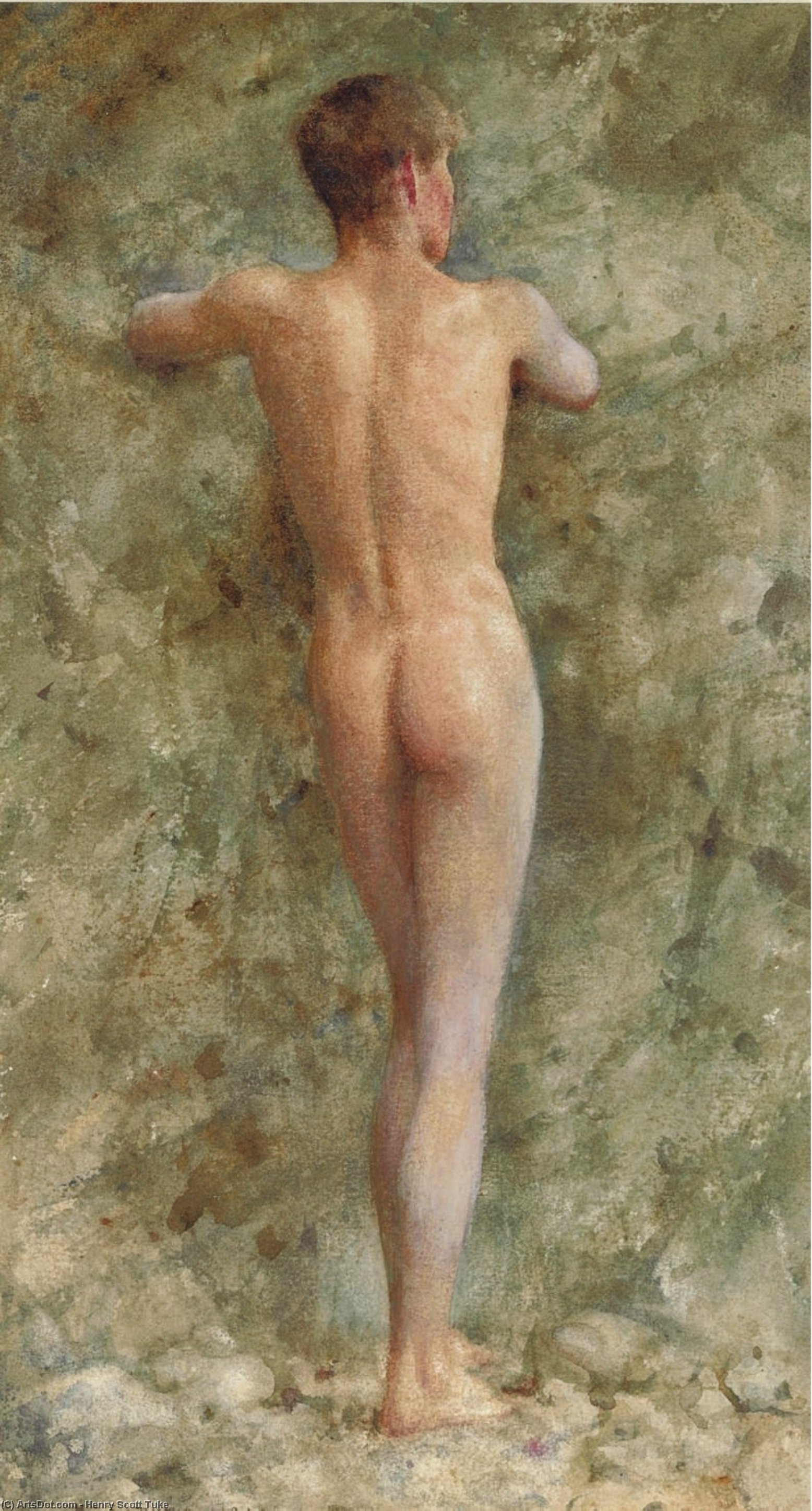 Wikioo.org - The Encyclopedia of Fine Arts - Painting, Artwork by Henry Scott Tuke - A Holiday