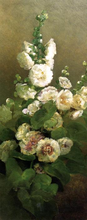 Wikioo.org - The Encyclopedia of Fine Arts - Painting, Artwork by Charles Ethan Porter - Hollyhocks