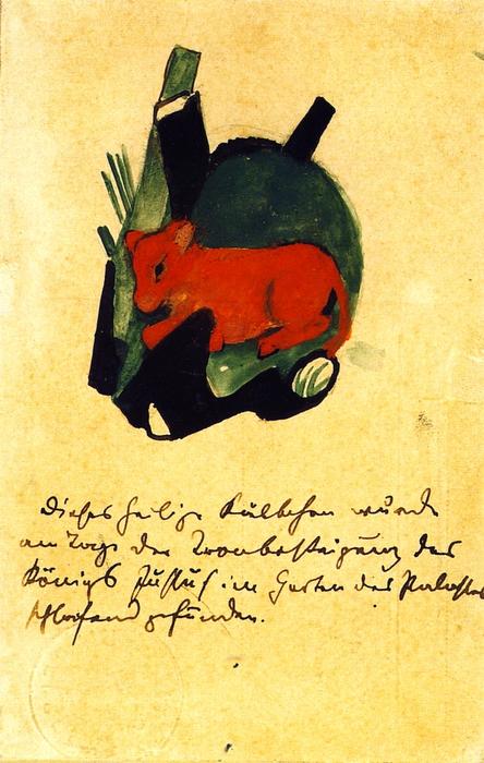 WikiOO.org - Enciclopedia of Fine Arts - Pictura, lucrări de artă Franz Marc - The Holy Calf