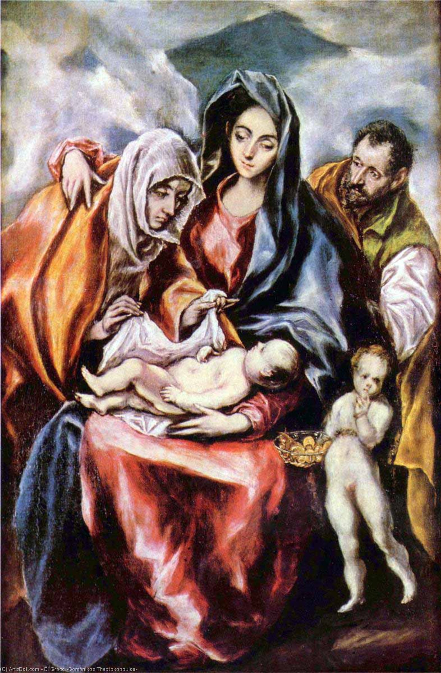 Wikioo.org - The Encyclopedia of Fine Arts - Painting, Artwork by El Greco (Doménikos Theotokopoulos) - The Holy Family
