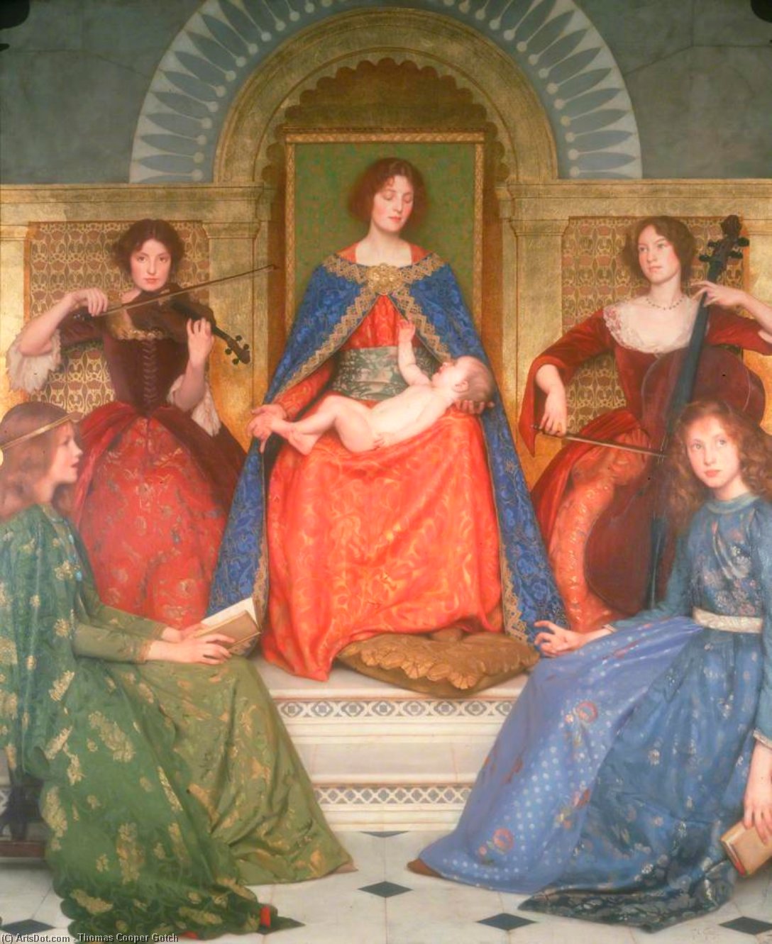 Wikioo.org - The Encyclopedia of Fine Arts - Painting, Artwork by Thomas Cooper Gotch - Holy motherhood
