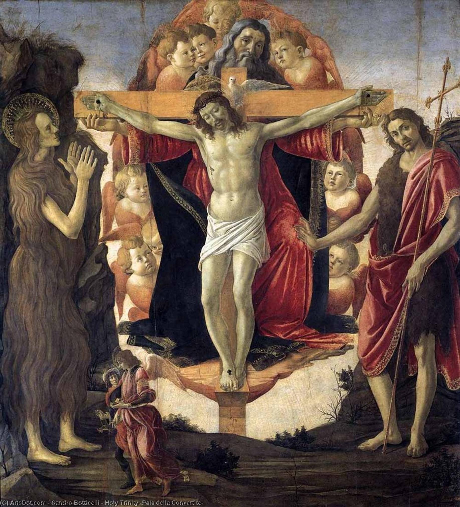 Wikioo.org - สารานุกรมวิจิตรศิลป์ - จิตรกรรม Sandro Botticelli - Holy Trinity (Pala della Convertite)