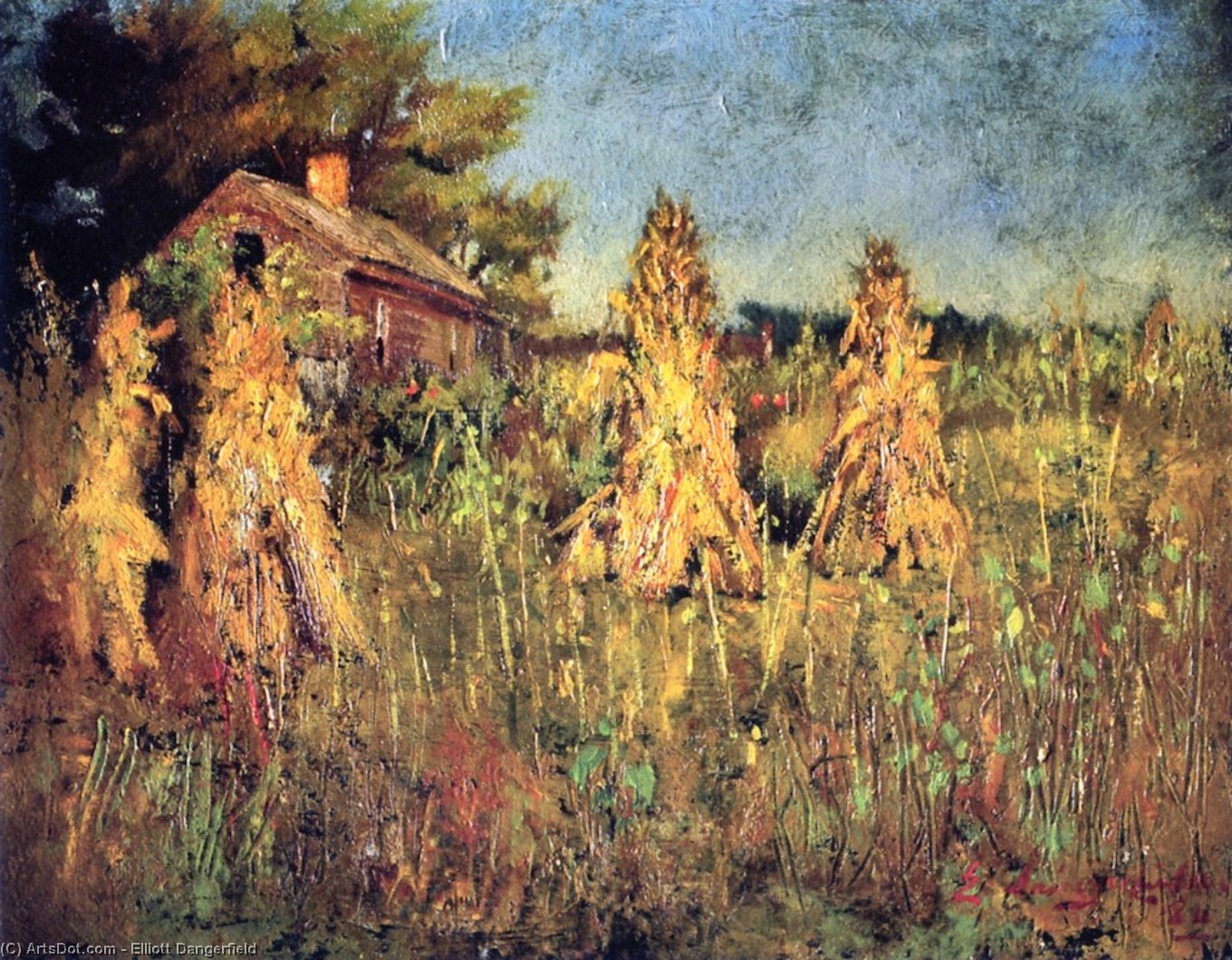 Wikioo.org - สารานุกรมวิจิตรศิลป์ - จิตรกรรม Elliott Dangerfield - Home and Harvest