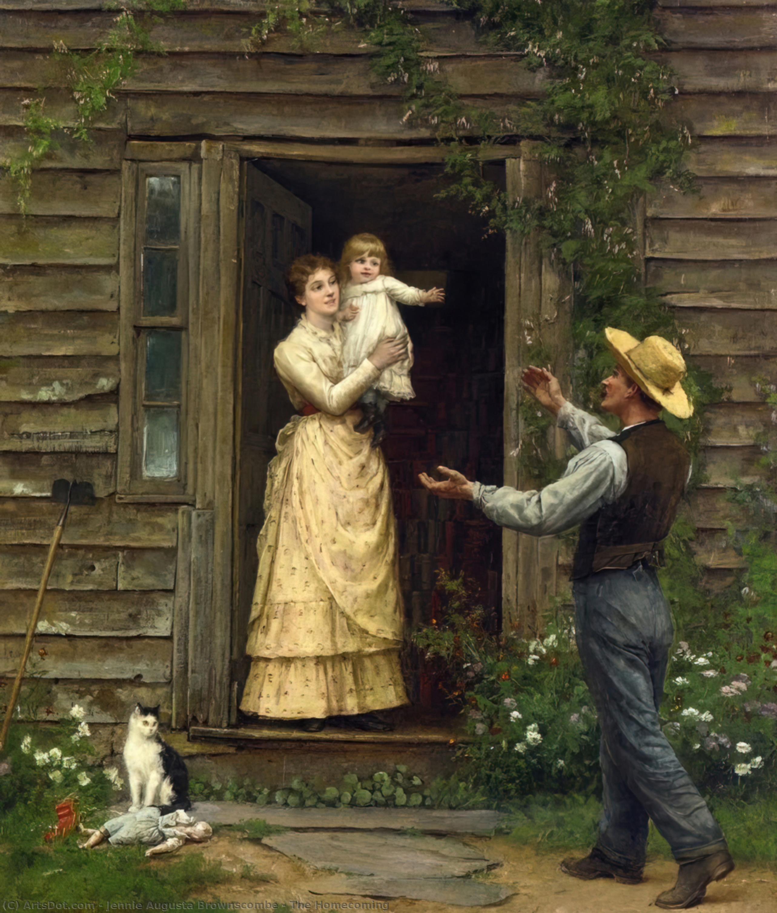 Wikioo.org - The Encyclopedia of Fine Arts - Painting, Artwork by Jennie Augusta Brownscombe - The Homecoming