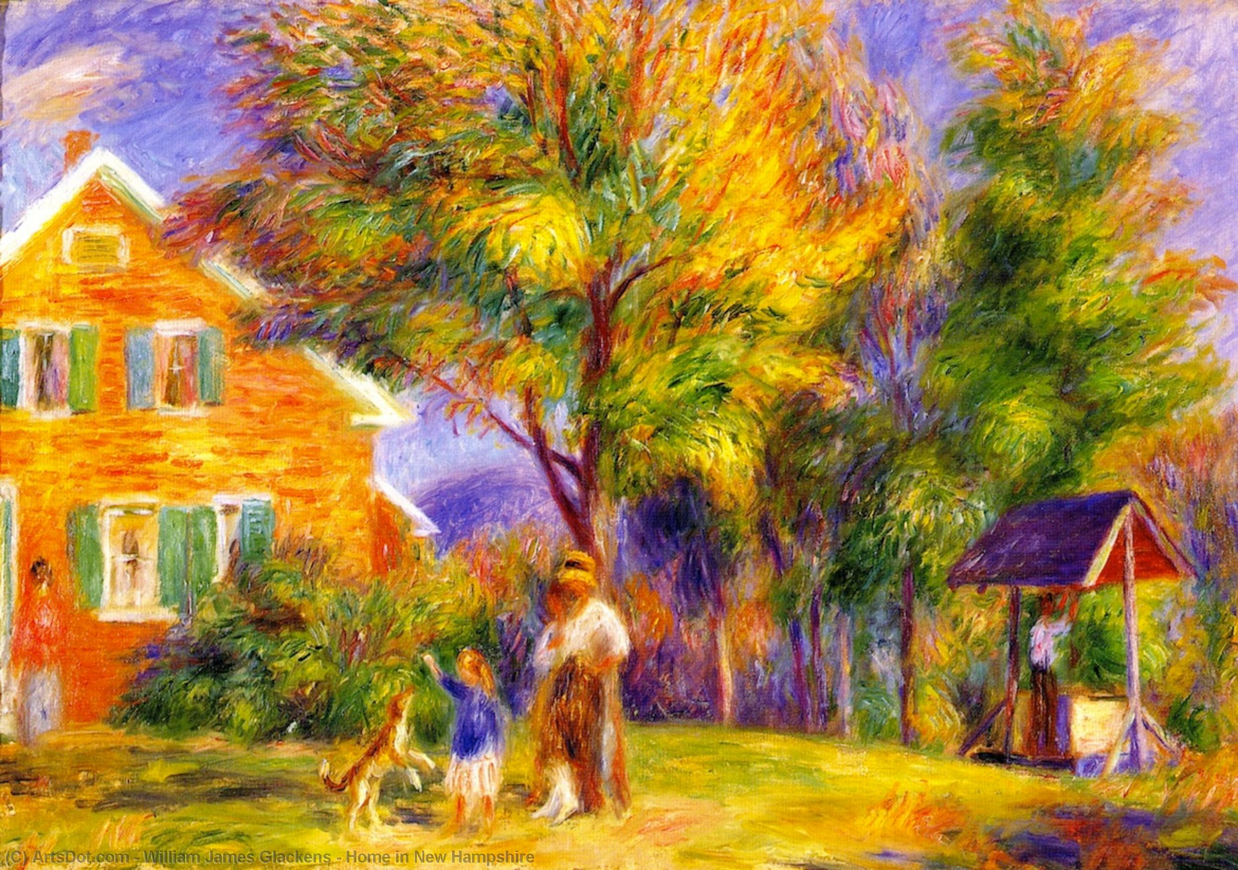 Wikioo.org - The Encyclopedia of Fine Arts - Painting, Artwork by William James Glackens - Home in New Hampshire