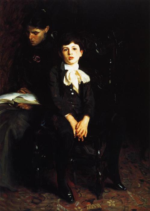 Wikioo.org - The Encyclopedia of Fine Arts - Painting, Artwork by John Singer Sargent - Homer Saint-Gaudens and His Mother