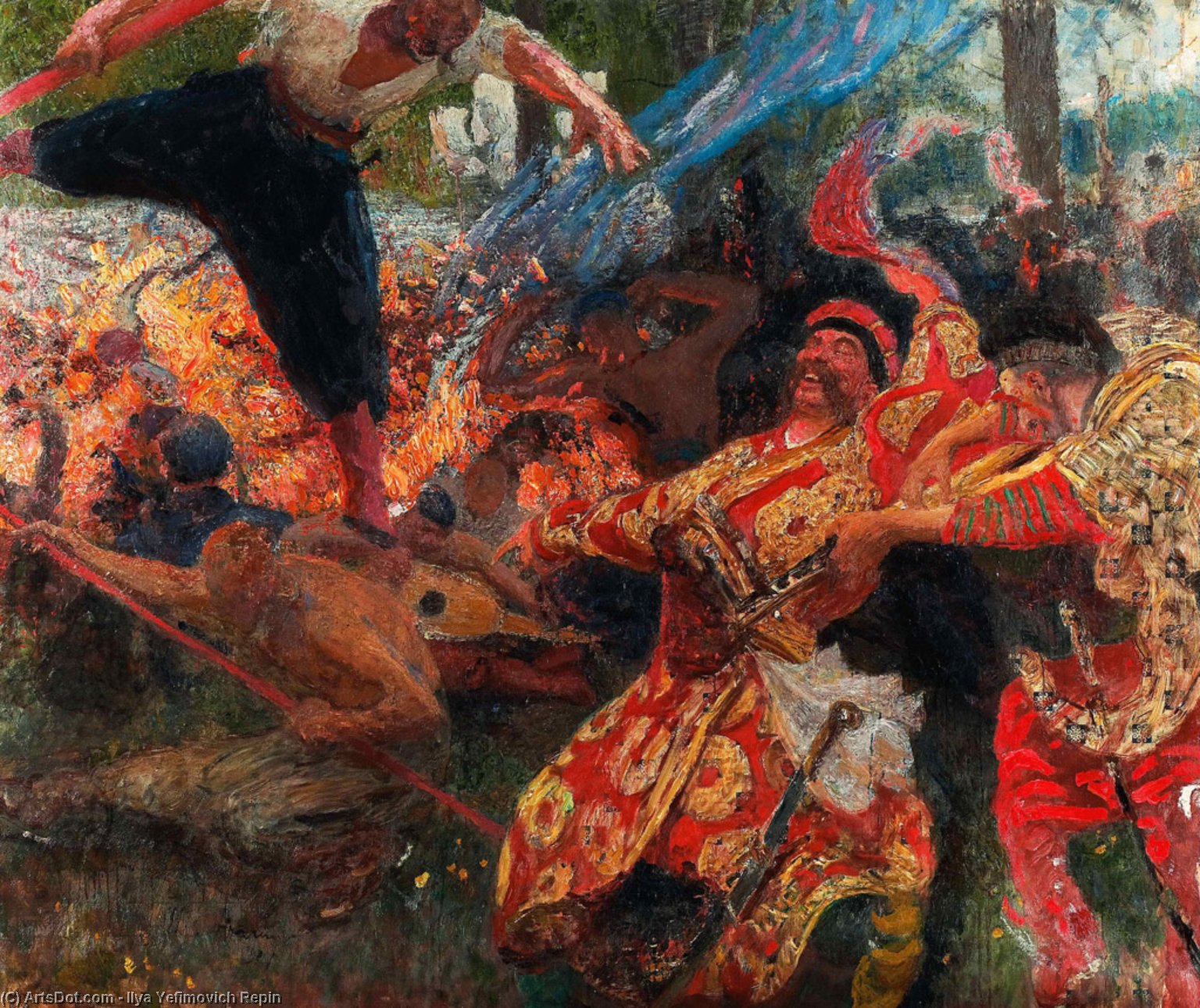 Wikioo.org – La Enciclopedia de las Bellas Artes - Pintura, Obras de arte de Ilya Yefimovich Repin - Hopak .