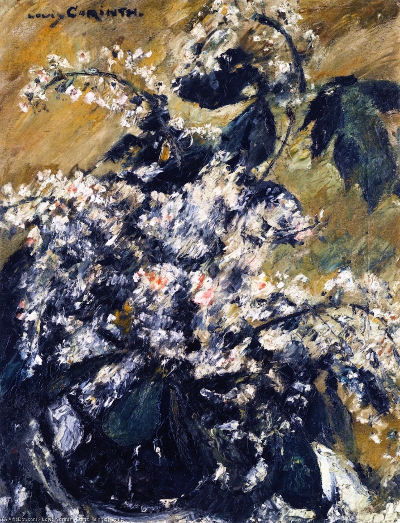 Wikioo.org – L'Encyclopédie des Beaux Arts - Peinture, Oeuvre de Lovis Corinth (Franz Heinrich Louis) - cheval noisetier  en fleurs