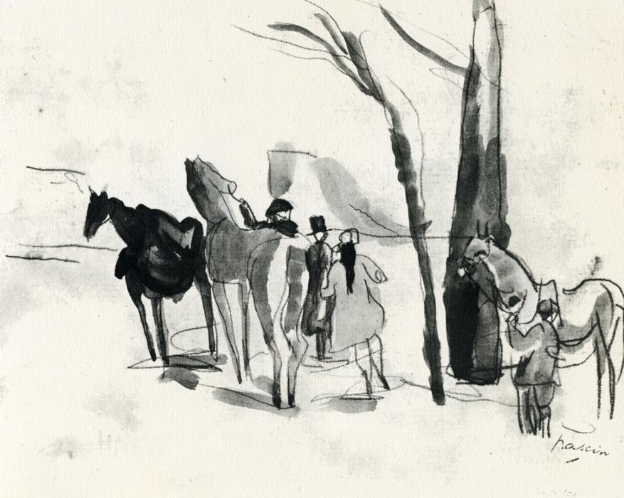 WikiOO.org - دایره المعارف هنرهای زیبا - نقاشی، آثار هنری Julius Mordecai Pincas - The Horses Market