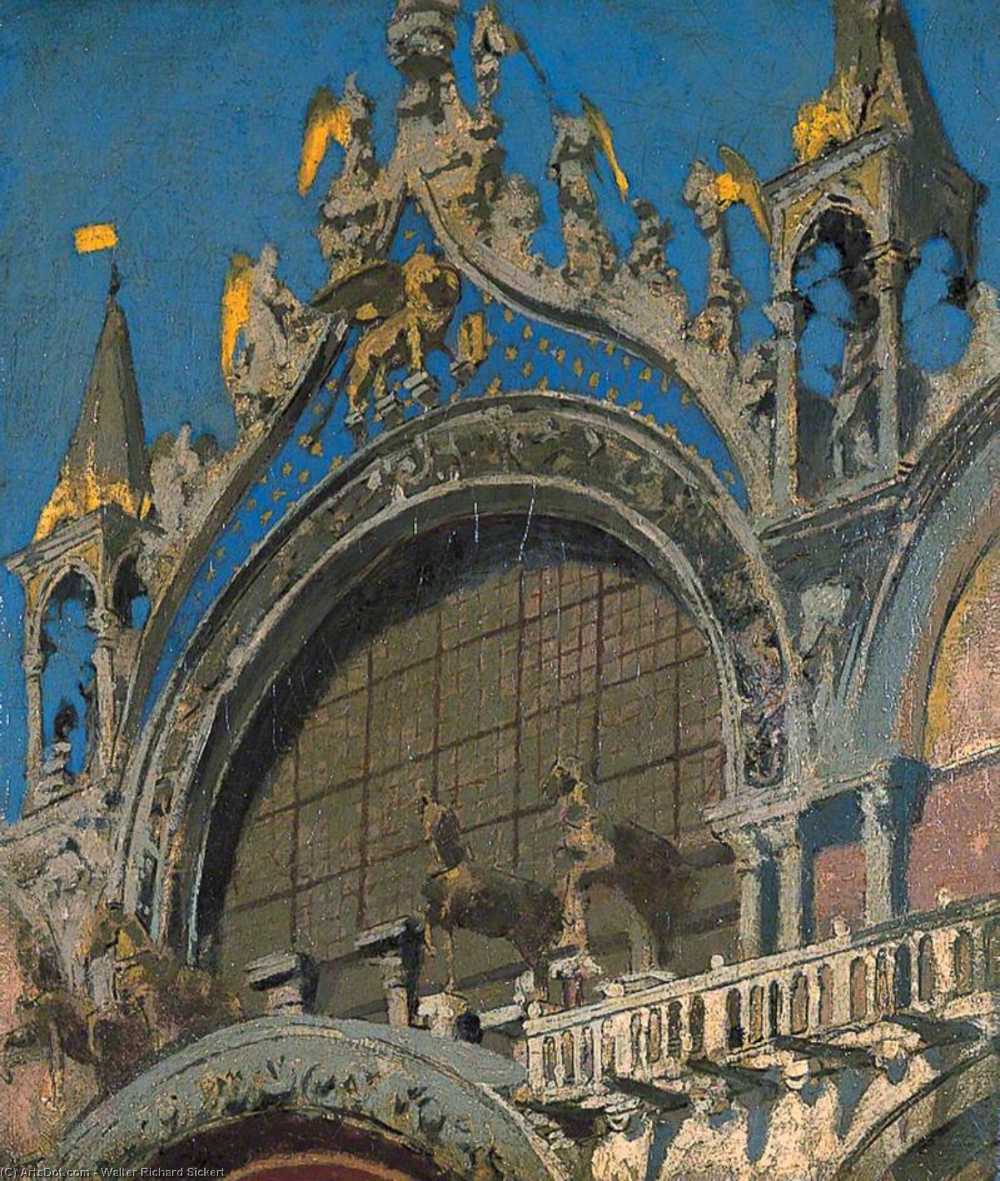 Wikioo.org - The Encyclopedia of Fine Arts - Painting, Artwork by Walter Richard Sickert - The Horses of St Mark's, Venice