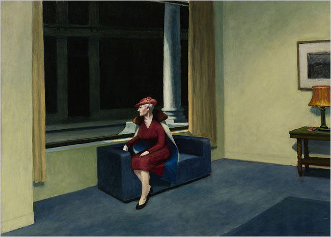 WikiOO.org - Enciklopedija dailės - Tapyba, meno kuriniai Edward Hopper - Hotel Window