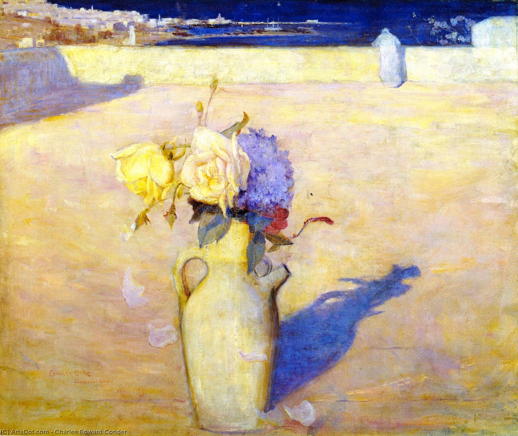 Wikioo.org - The Encyclopedia of Fine Arts - Painting, Artwork by Charles Edward Conder - The Hot Sands, Mustapha