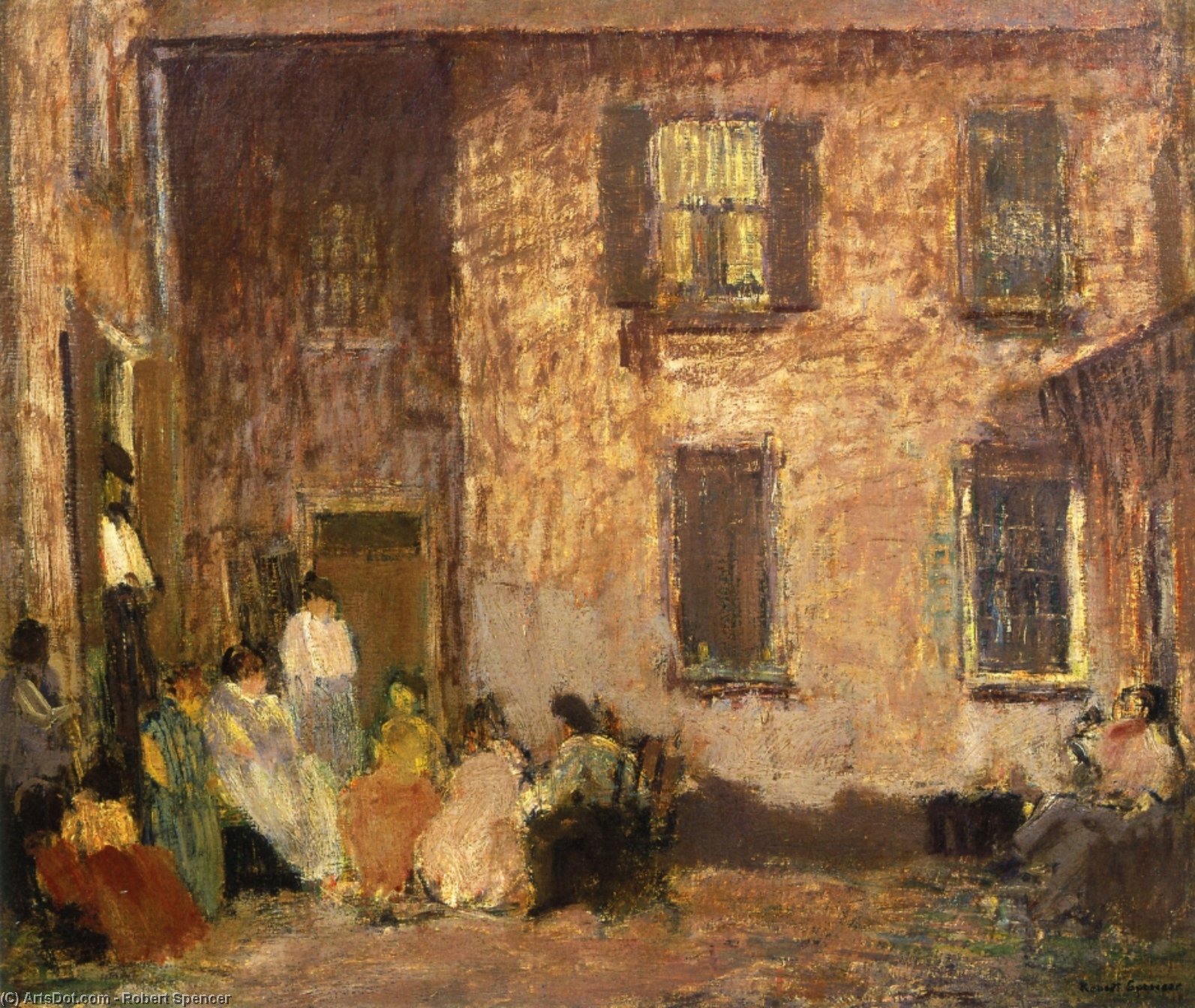 Wikioo.org - The Encyclopedia of Fine Arts - Painting, Artwork by Robert Spencer - Hour of Dusk