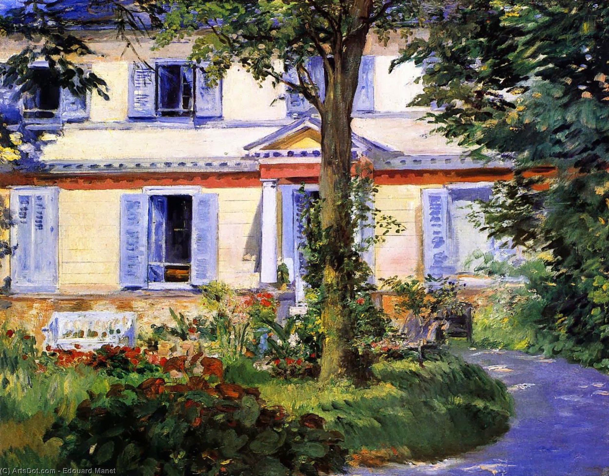 WikiOO.org - Encyclopedia of Fine Arts - Lukisan, Artwork Edouard Manet - The House at Rueil
