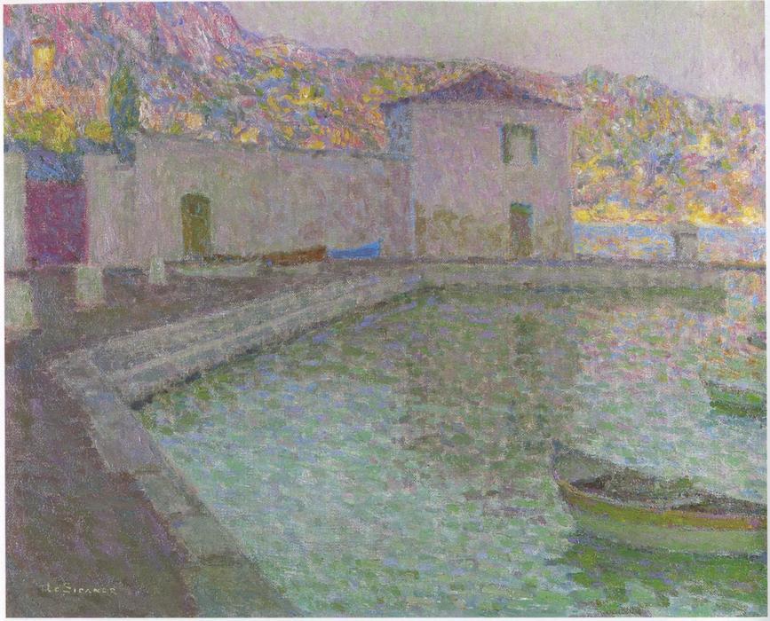 WikiOO.org - Güzel Sanatlar Ansiklopedisi - Resim, Resimler Henri Eugène Augustin Le Sidaner - House by the Sea