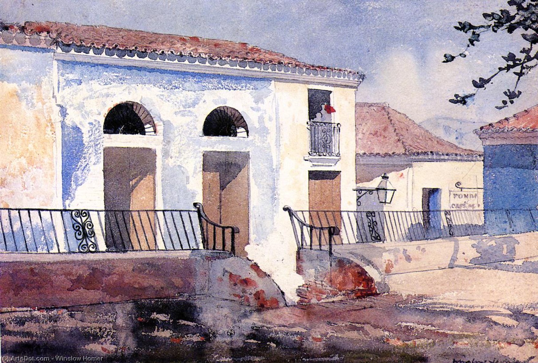 WikiOO.org - Encyclopedia of Fine Arts - Lukisan, Artwork Winslow Homer - House, Santiago, Cuba