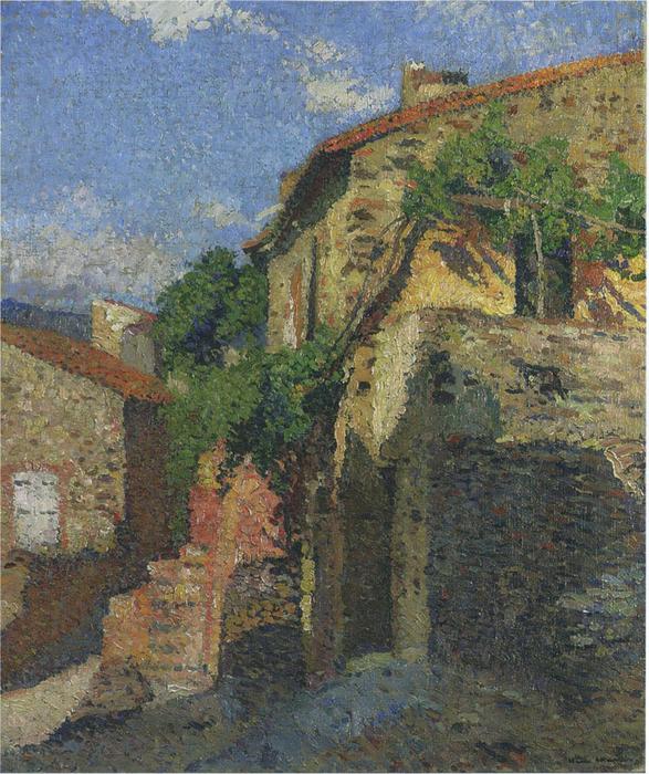 Wikioo.org - The Encyclopedia of Fine Arts - Painting, Artwork by Henri Jean Guillaume Martin - Houses at Collioure