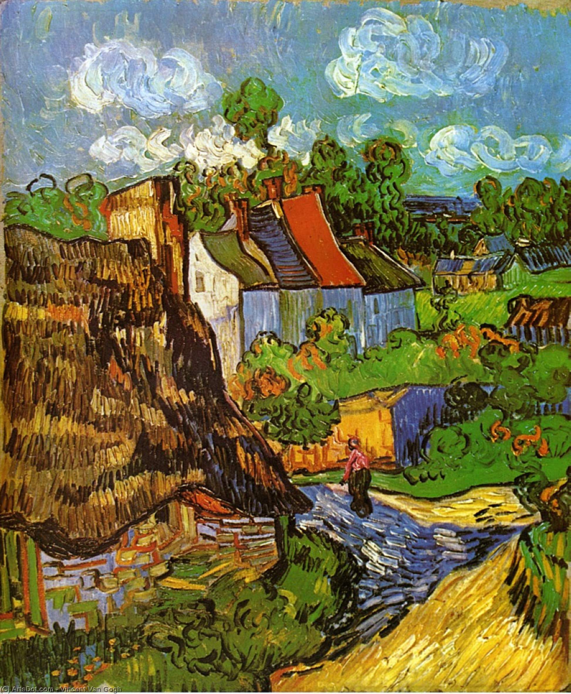 WikiOO.org – 美術百科全書 - 繪畫，作品 Vincent Van Gogh - 房屋 在  瓦兹 2