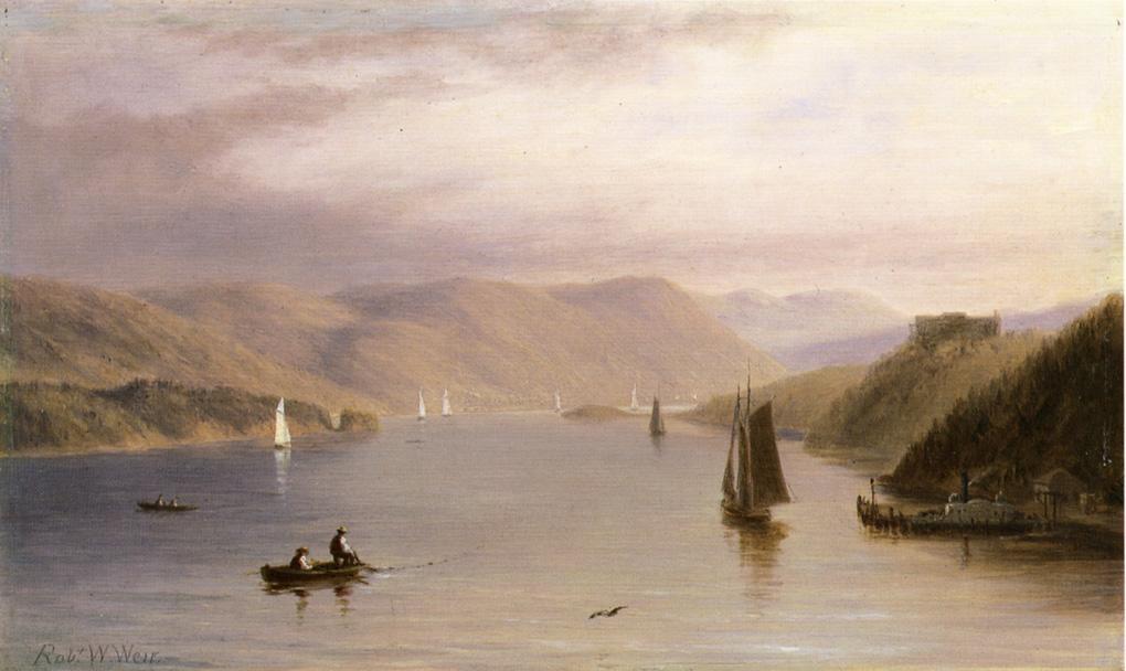 Wikioo.org - The Encyclopedia of Fine Arts - Painting, Artwork by Robert Walter Weir - Hudson River, Looking South from West Point
