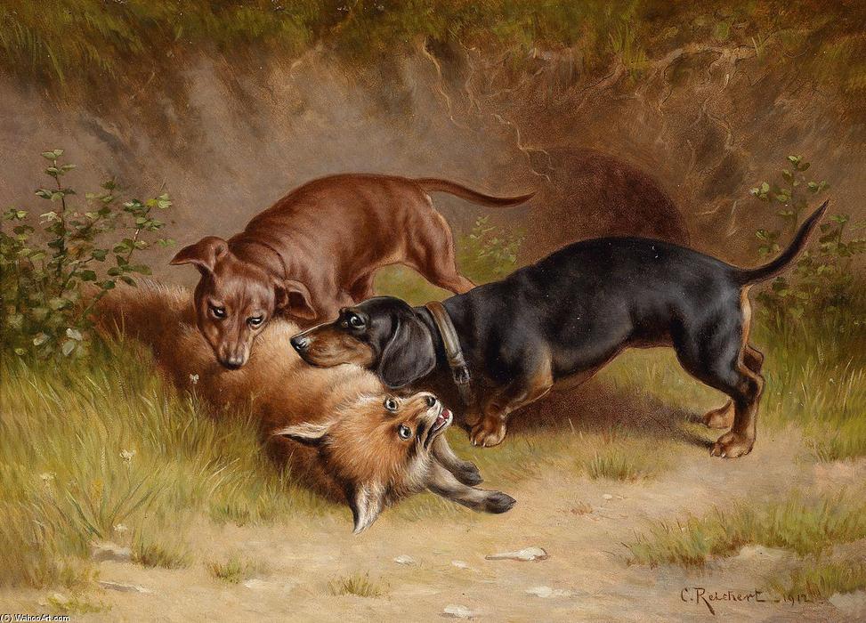 Wikioo.org - The Encyclopedia of Fine Arts - Painting, Artwork by Carl Reichert - Hunting